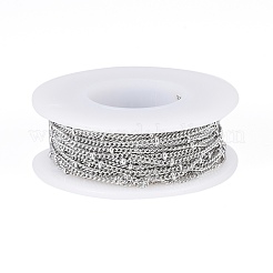 Tarnish Resistant 304 Stainless Steel Curb Chains&nbsp;CHS-G011-03P-01