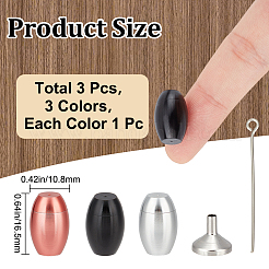 3Pcs 3 Colors Aluminium Alloy Cremation Urn&nbsp;DJEW-CN0001-28B