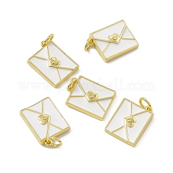 Rack Plating Brass Enamel Pendants&nbsp;KK-C007-02G