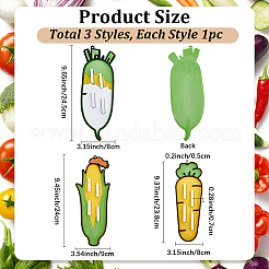 3Pcs 3 Styles Silicone Vegetable Pot Lid Storage Mat&nbsp;AJEW-CP0012-16B