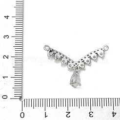 Brass Micro Pave Clear Cubic Zirconia Pendants&nbsp;CU-CBA5C42-05P