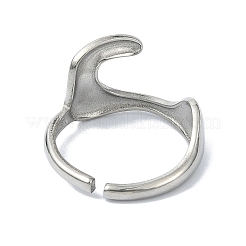 304 Stainless Steel Open Cuff Rings&nbsp;RJEW-M019-46P