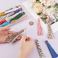 18Pcs PU Leather Tasserl Big Pendants&nbsp;FIND-CL0001-86
