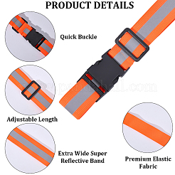1Pc Reflective Polyester Stretch Waist Belts&nbsp;AJEW-CN0005-26B