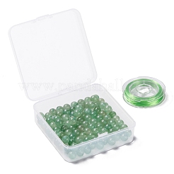 100Pcs 8mm Natural Green Aventurine Round Beads&nbsp;DIY-LS0002-11