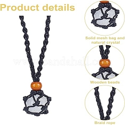 9Pcs 9 Styles Natural Mixed Gemstone Teardrop Pendant Necklaces Set&nbsp;NJEW-AN0001-46