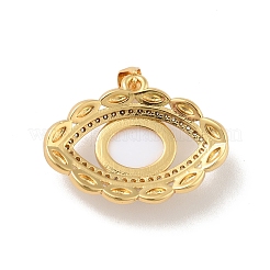 Brass Micro Pave Cubic Zirconia Pendants&nbsp;KK-B059-44G-D