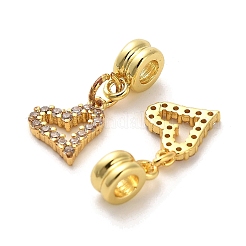 Rack Plating Brass Micro Pave Cubic Zirconia Charms&nbsp;KK-S398-09A