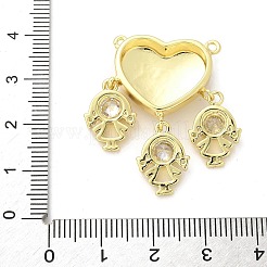 Brass Micro Pave Cubic Zirconia Pendants&nbsp;KK-S511-31G-01