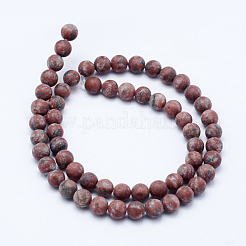 Natural Sesame Jasper/Kiwi Jasper Beads Strands&nbsp;G-F518-23-8mm