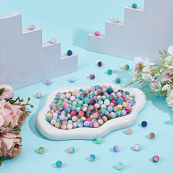240Pcs 12 Colors Two Tone Resin Beads&nbsp;RESI-GO0001-10