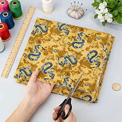 Dragon Pattern Cotton Fabric&nbsp;DIY-WH0579-96C
