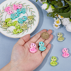 16Pcs 4 Colors Silicone Beads&nbsp;SIL-HS0001-09