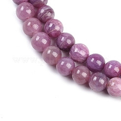 Natural Gemstone Ruby Round Beads Strands&nbsp;G-O017-6mm-06-01