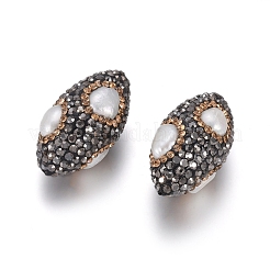 Polymer Clay Rhinestone Beads&nbsp;RB-E540-01