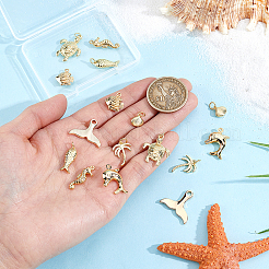 16Pcs 8 Styles Brass Pendants&nbsp;KK-PH0015-12B