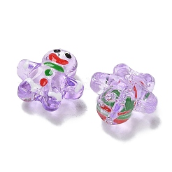 Christmas Transparent Glass Beads Strands&nbsp;LAMP-M021-02E