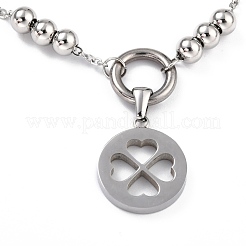 Non-Tarnish 304 Stainless Steel Pendant Necklaces&nbsp;NJEW-L458-080P