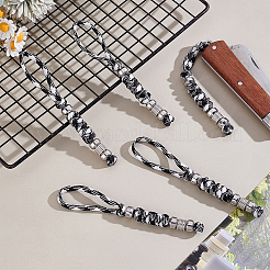 Umbrella Cord Polyester & Spandex Rope Keychain Carabiner&nbsp;HJEW-UN00091