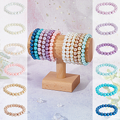 12Pcs 12 Colors Glass Pearl Stretch Bracelets Set&nbsp;BJEW-FH00001