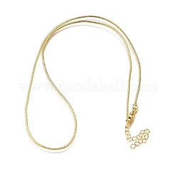 1MM Brass Round Snake Chain Necklaces&nbsp;NJEW-M108-35G