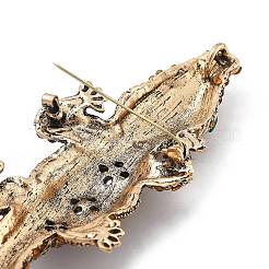 Crocodile Alloy Rhinestone  Brooches&nbsp;JEWB-Q006-04A