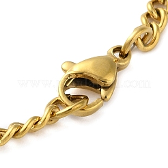 304 Stainlessa Steel Curb Chain Pendant Necklaces&nbsp;NJEW-H034-02G