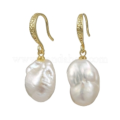 Natural Baroque Pearl Keshi Pearl Dangle Earrings for Women&nbsp;EJEW-JE07015