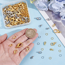 120Pcs 10 Styles Zinc Alloy Lobster Claw Clasps&nbsp;FIND-ME0004-33