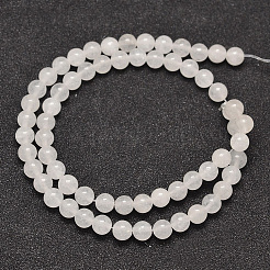 Natural Round White Jade Bead Strands&nbsp;X-G-P070-01-10mm
