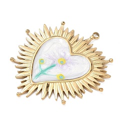 304 Stainless Steel Enamel Pendants&nbsp;STAS-Z200-03G-02