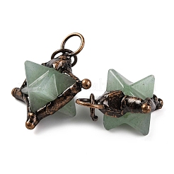 Natural Green Aventurine Merkaba Star Pendants&nbsp;G-C144-01R-05
