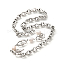 304 Stainless Steel Cable Chain Necklaces&nbsp;NJEW-U031-12P