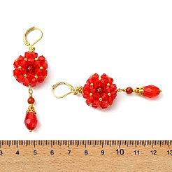 3 Pairs 3 Colors 304 Stainless Steel Leverback Dangle Earrings&nbsp;EJEW-MZ00734