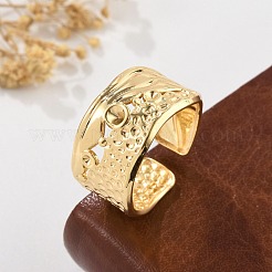 Brass Cuff Rings for Women&nbsp;RJEW-B119-06G