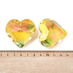 Electroplate Glass Charms&nbsp;EGLA-M028-01I