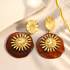 Resin Dangle Stud Earrings&nbsp;WG0BA8B-01