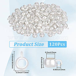 120Pcs Tibetan Style Alloy Rondelle Tube Bails&nbsp;FIND-PA0001-47S