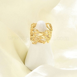 304 Stainless Steel Hollow Wide Cuff Rings for Women&nbsp;RJEW-G338-24G
