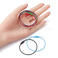 Spray Painted 201 Stainless Steel Wire Cable Keychains&nbsp;BJEW-YW0001-10A
