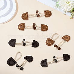 8Pcs 2 Colors Resin PU Leather Toggle Buckles&nbsp;FIND-CY0001-31A
