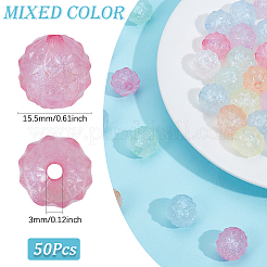 50Pcs Luminous Acrylic Beads&nbsp;OACR-SC0001-44