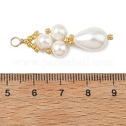 Dyed Glass Pearl Pendants&nbsp;PALLOY-MZ01374