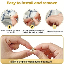 Alloy Secure Locking Pin Backs&nbsp;JEWB-YW0001-03G