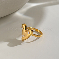Heart 304 Stainless Steel Finger Rings for Women&nbsp;QD7769