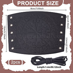 Adjustable PU Leather Cord Bracelet with Wax Cotton Cords&nbsp;AJEW-WH0661-27A