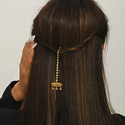 Ethnic Style Tassel Brass with Cubic Zirconia Hair Extension Chain for Women&nbsp;PU2601