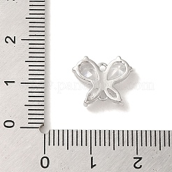 Brass Pave Clear Cubic Zirconia Connector Charms&nbsp;KK-G499-11P