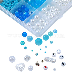 DIY 28 Style Resin & Acrylic & ABS Beads Jewelry Making Finding Kit&nbsp;DIY-NB0012-03A