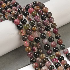 Natural Multicolor Tourmaline Round Bead Strands&nbsp;G-F269-05-6mm